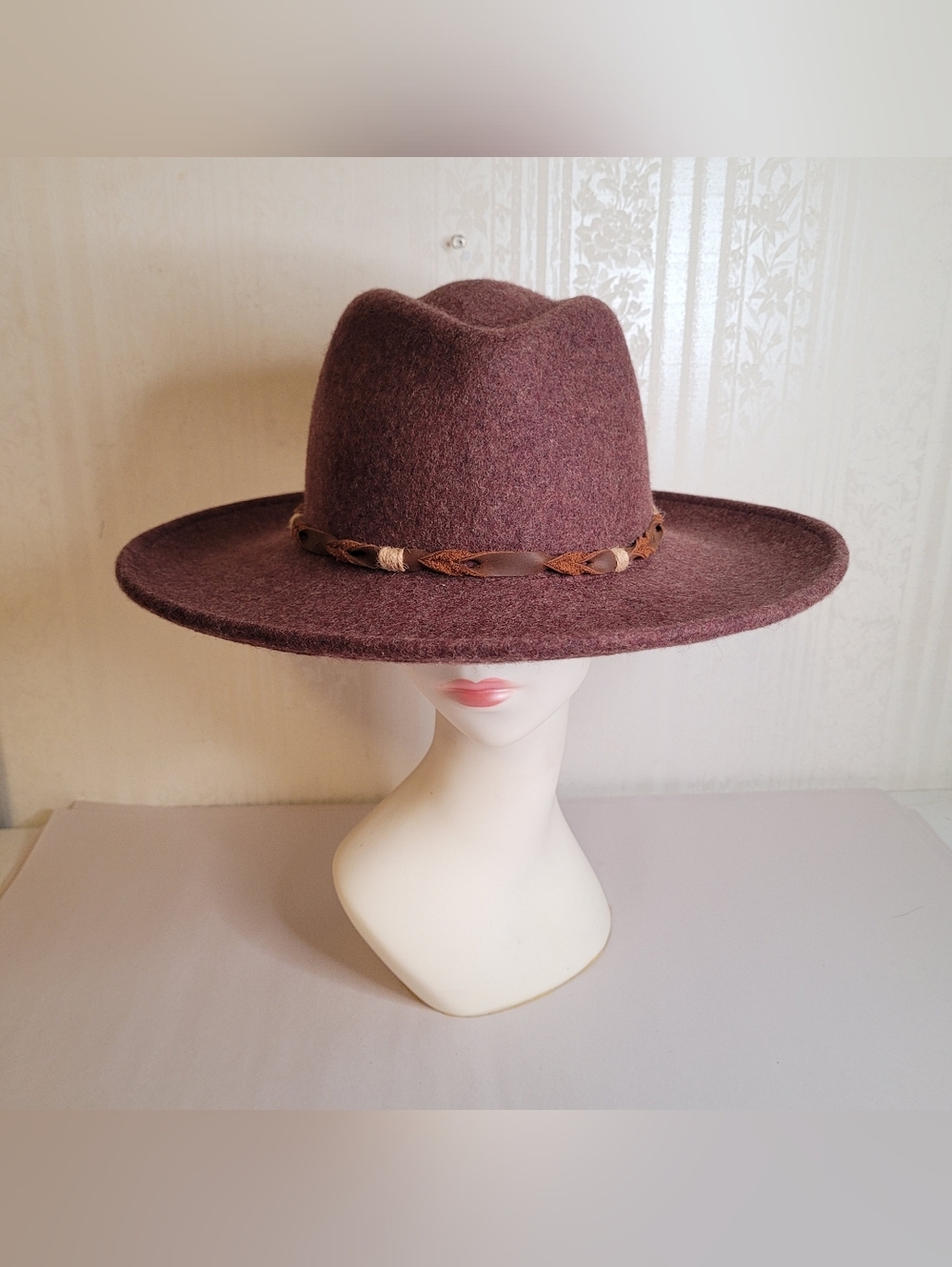 Anna & Ava Wool Wide Brim Fedora Hat - Picture 2 of 10